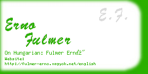 erno fulmer business card